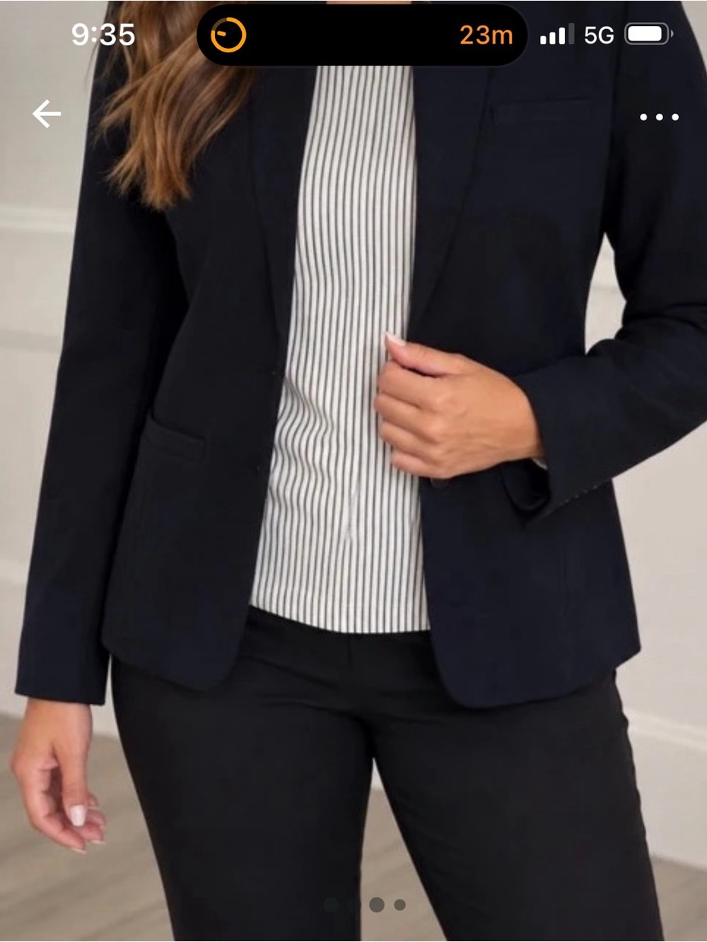 Classic Women's Black Blazer - Tailored Professional Jacket